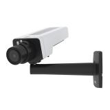 IP-камера AXIS P1378 IP Camera поддерживает электронную стабилизацию изображения. Показан вид камеры под углом слева.