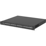 Black AXIS D8248 Managed PoE++ Switch viewed from its left angle