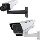 Two cameras with white background, angle left