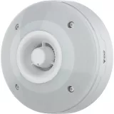 White AXIS D4100-VE Mk II Network Strobe Siren viewed from its left angle