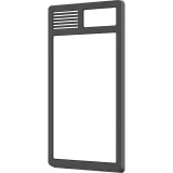 AXIS TI8909 Protection Cover negra, vista desde su ángulo izquierdo