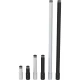 Series of pipes including AXIS TP3908-E Extension Pipe viewed from their fronts.