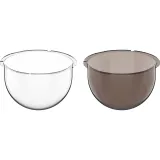 Clear and smoked AXIS TQ6817-E Hard-Coated Dome viewed from its front