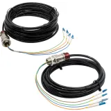 Product images of both 5 and 10 m AXIS TX1204 Fiber Optic Cable Kit Single Mode