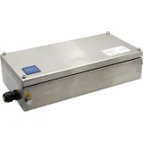 Steel AXIS TX1401 Fiber Optic Cable Splice Box viewed from its side