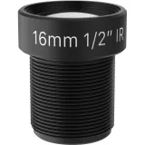 Lens M12 16 mm F1.8 IR viewed from its front (temporary image)