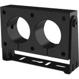 Black AXIS TF2001-E Dual Mount Bracket viewed from its left angle.