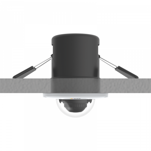 IP Camera AXIS M3015 has recessed-mount 1080p fixed mini dome. The camera is viewed from ceiling.