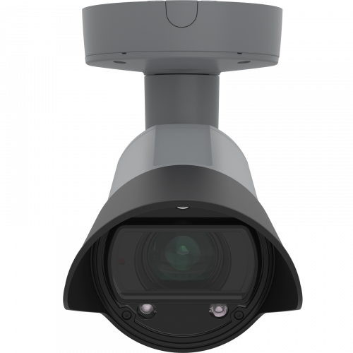 AXIS Q1700-LE License Plate Camera, montée au plafond et vue de face.