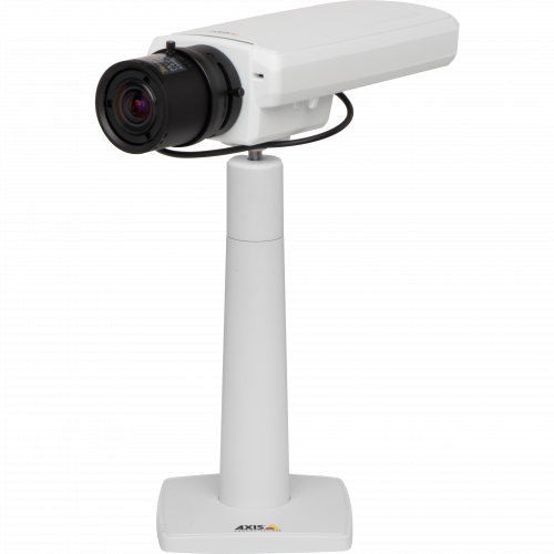 IP Camera AXIS Q1931-E has lightfinder technology, digital PTZ and edge storage. The camera is viewed form it´s left.