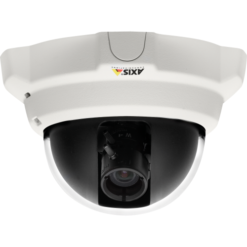 AXIS 216FD-V is vandal-resistant and has a compact design. It allows flexible mounting on wall, hard or drop ceiling and versatile adjustment by panning.