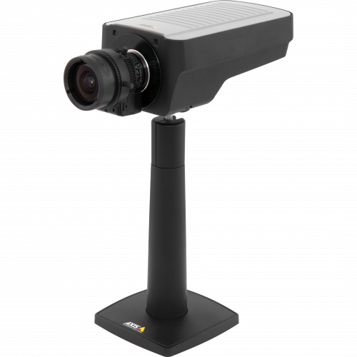 IP Camera AXIS Q1615 has world’s first i-CS lens and electronic image stabilization. The camera is viewed from it´s left.