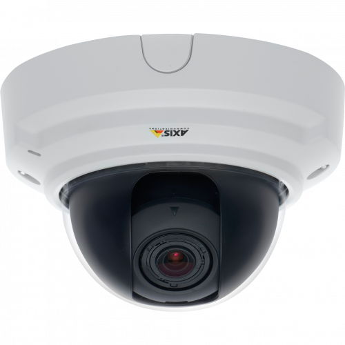 IP Camera AXIS P3363-V has PoE, Day/night functionality and is vandal-resistant. The camera is viewed from it´s front