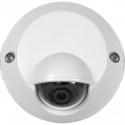 AXIS M3114-VE IP Camera has a flat, discreet design. The camera is viewed from its front. 