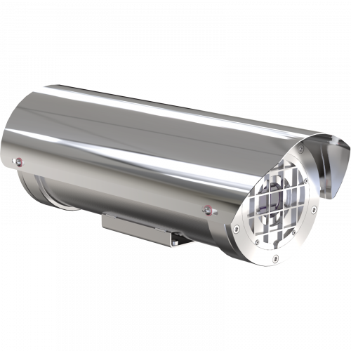 XF40-Q2901 Explosion-Protected Temperature Alarm Camera with housing in stainless steel.