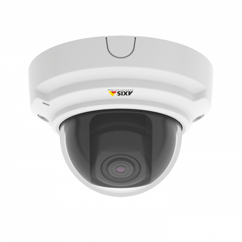 AXIS P3375-V IP Camera mounted in ceiling from front
