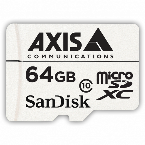AXIS Surveillance Card 64 GB, visto pela esquerda