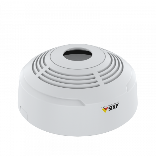 AXIS TM3804 smoke detector together with AXIS M3067-P, from the top