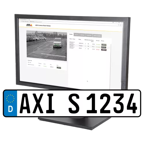 placa de licença verificada, captura de tela de monitor com a placa de licença de um carro