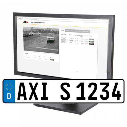 license plate verified, screenshot of monitor with the license plate of a car