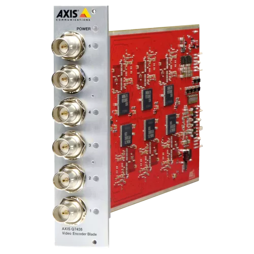 AXIS Q7436 Video Encoder Blade présenté depuis l'angle gauche