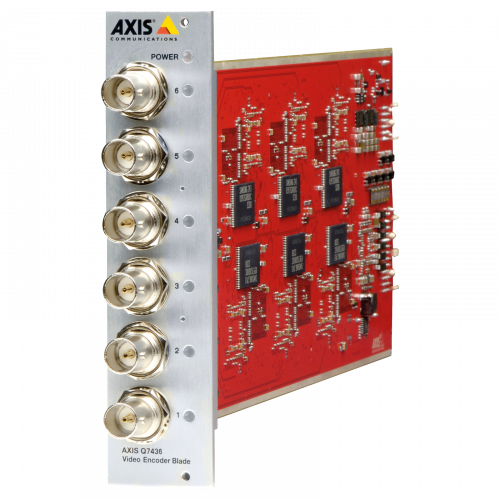 AXIS Q7436 Video Encoder Blade standing from left angle