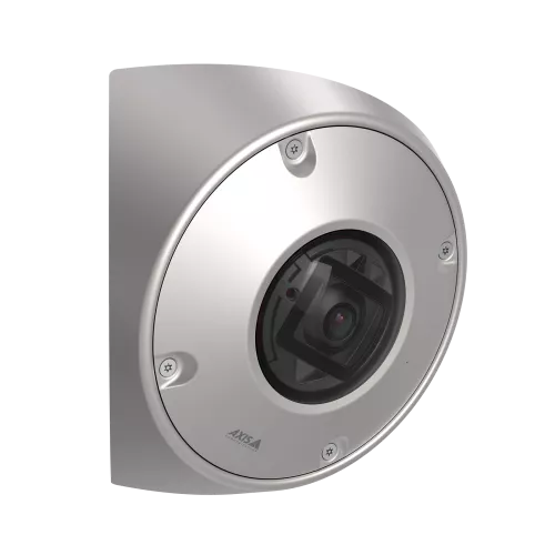 AXIS Q9216-SLV en inox, depuis l’angle droit