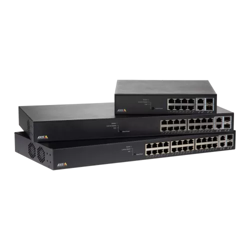 Famiglia AXIS T85 Network Switch Series dalla parte anteriore