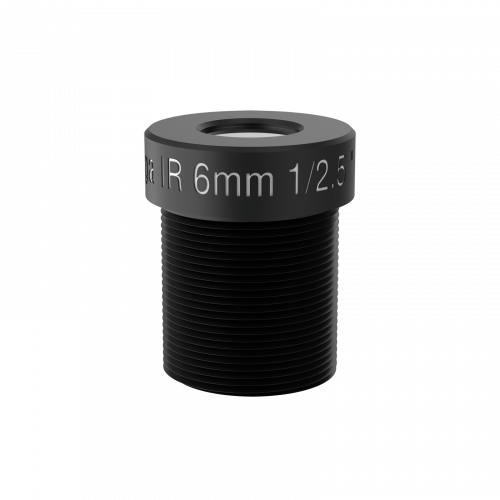 Lens M12 6 mm F1.6, vue de face