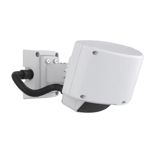 AXIS D2110-VE together with T91R61, mounted on a wall 