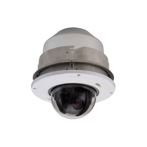 AXIS T94A01L Recessed Mount, avec caméra AXIS Q60-E, vue de face