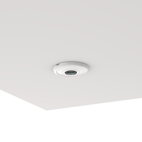 AXIS F8235 Fisheye Accessory mounted in ceiling, from the front