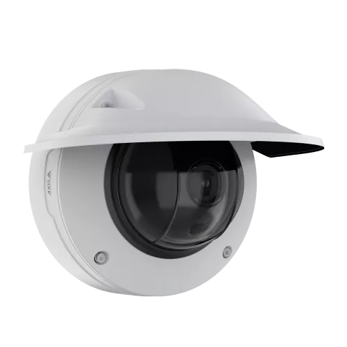AXIS Q3538-LVE Dome Camera mit Wetterschutz, vom rechten Winkel aus gesehen