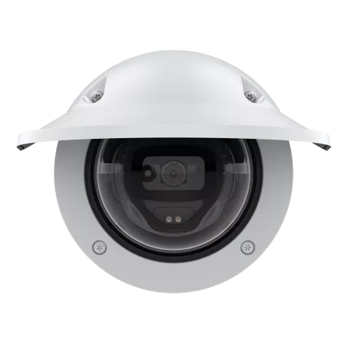 AXIS M3215-LVE en blanco y negro, vista desde la parte delantera