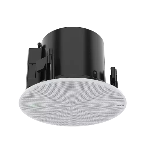AXIS C1211-E Network Ceiling Speaker altavoz de red grises visto desde su parte superior