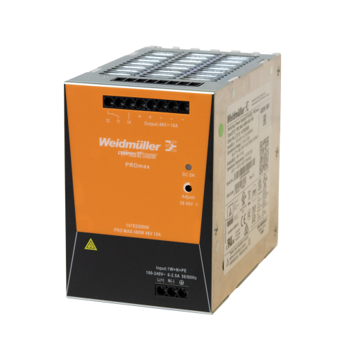 AXIS Power Supply DIN PS56, caixa laranja.