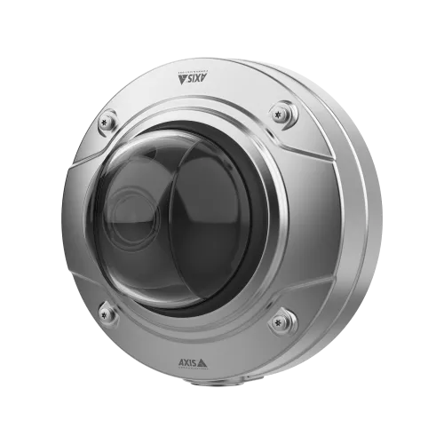 Silver AXIS q3538 on wall.