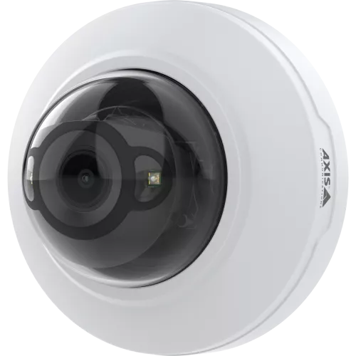 AXIS M4216-LV Dome Camera, pared, vista desde su ángulo izquierdo