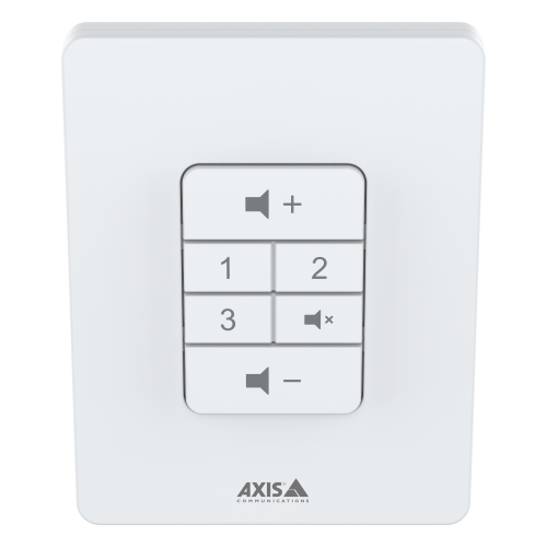 White volume controller for wall mount. C8310 is viewed from its front.