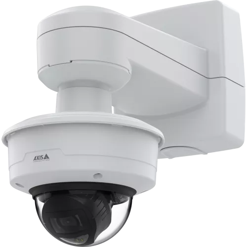 AXIS TP1001-E Wall-and-Pole Mount mit AXIS T94K01D Pendant Kit und AXIS P3268-LVE Dome Camera