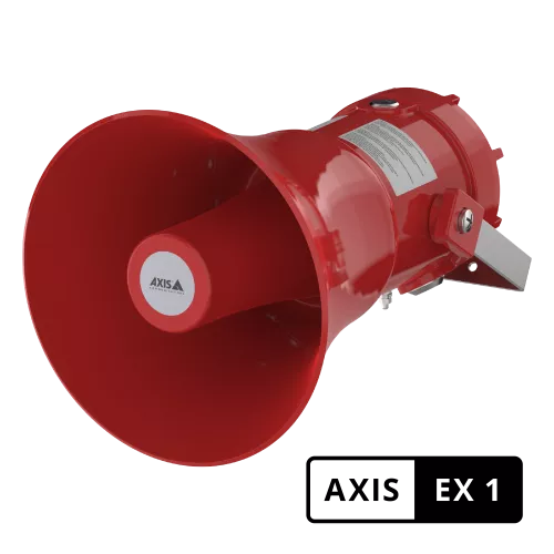 AXIS XC1311 Explosion-Protected Network Horn Speaker with Ex marking, viewed from its left angle