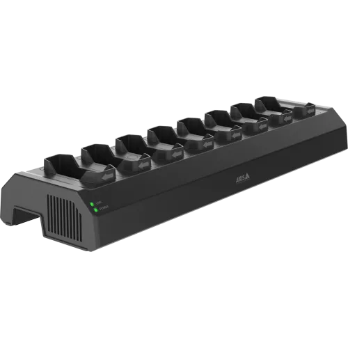 AXIS W701 Mk II Docking Station 8-bay, vue de son angle gauche