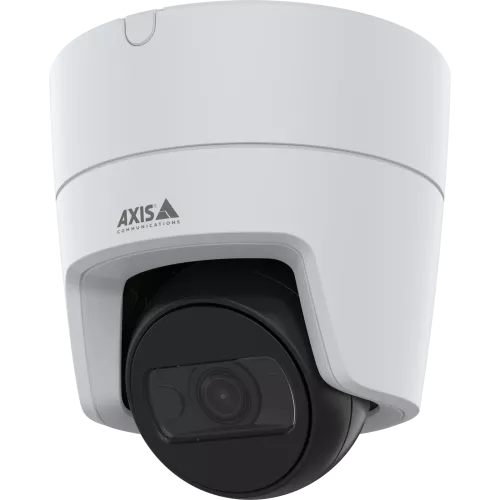 White AXIS M3128-LVE Dome Camera viewed from its left