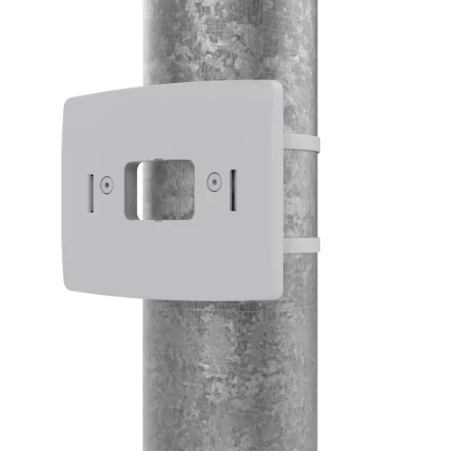 J-Box and pole adapter installed on a pole