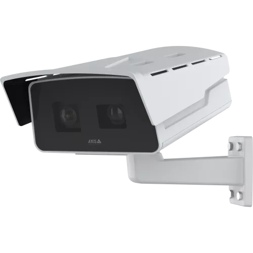 White AXIS P1518-E Box Camera viewed from its left angle