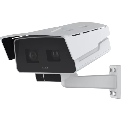 White AXIS P1518-LE Box Camera viewed from its left angle