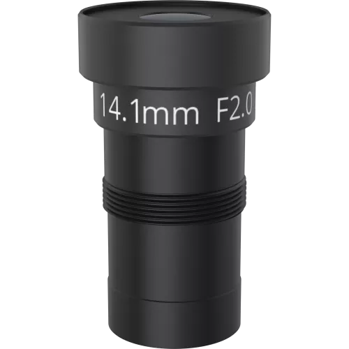 Black Lens M14 14.1 mm F2.0 IR von vorne betrachtet