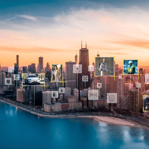 City with analytics 