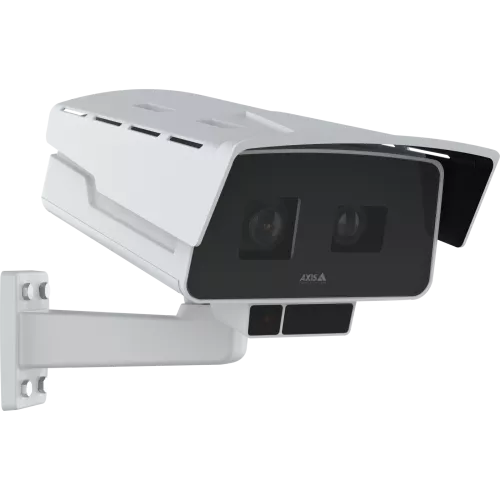 Box camera looking to the right with white background