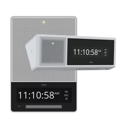 AXIS C1720 Network Display Speaker, von rechts betrachtet.